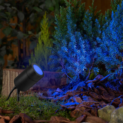 Red, Blue, Green 3w LED Spike Light (Adjustable) Stainless Steel - Energy Light Bulbs - Free delivery on all orders