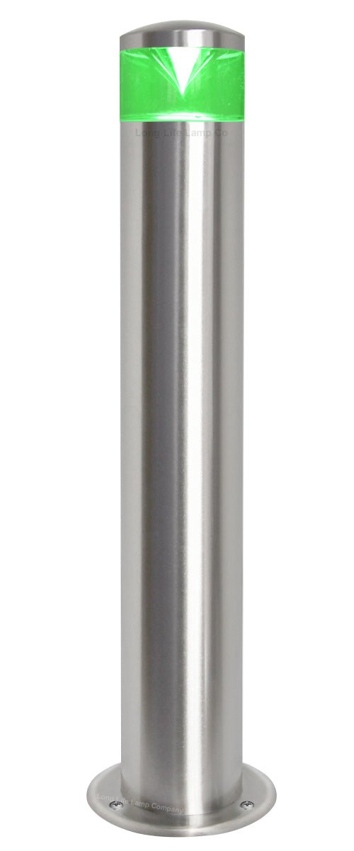 Red Blue Green Amber RGB Modern LED Bollard Post Light Stainless Steel - Energy Light Bulbs - Free delivery on all orders