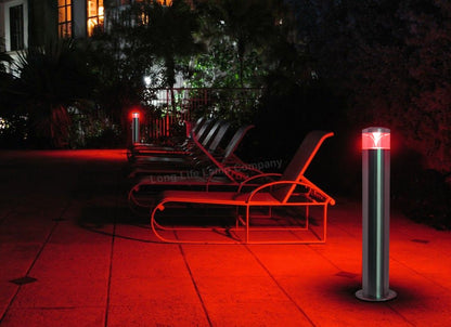 Red Blue Green Amber RGB Modern LED Bollard Post Light Stainless Steel - Energy Light Bulbs - Free delivery on all orders