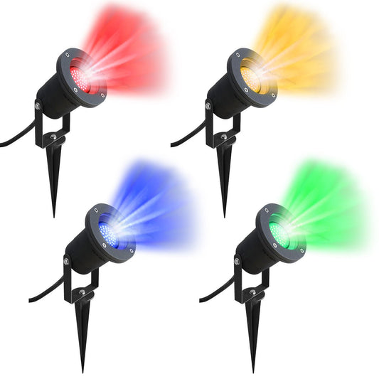 Red, Green, Blue, Yellow LED Outdoor Garden Spike - Energy Light Bulbs - Free delivery on all orders