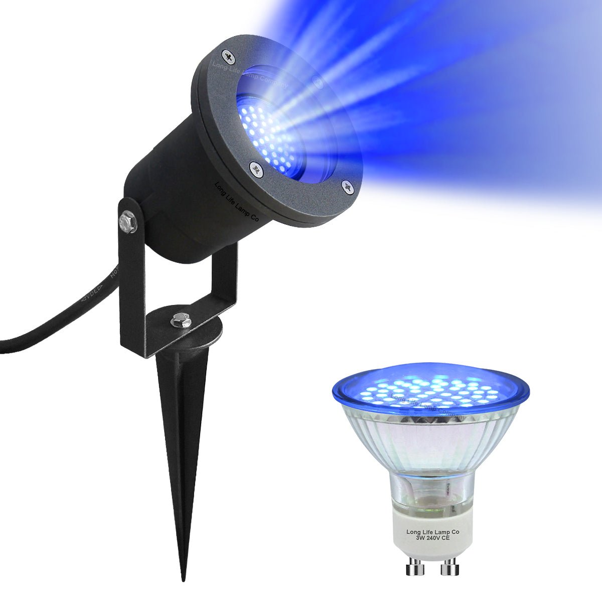 Red, Green, Blue, Yellow LED Outdoor Garden Spike - Energy Light Bulbs - Free delivery on all orders