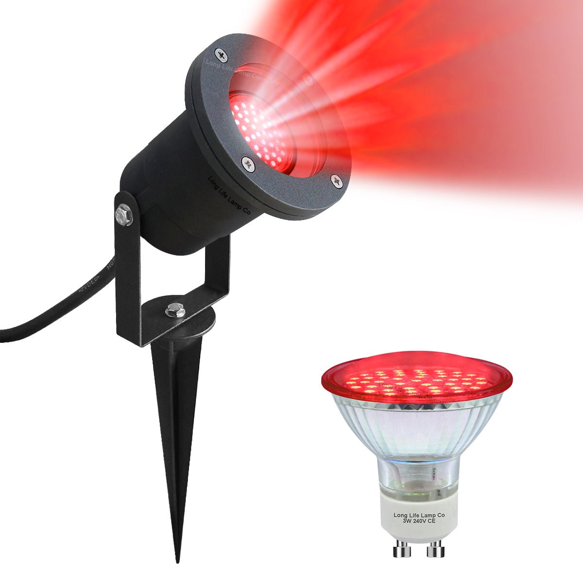 Red, Green, Blue, Yellow LED Outdoor Garden Spike - Energy Light Bulbs - Free delivery on all orders