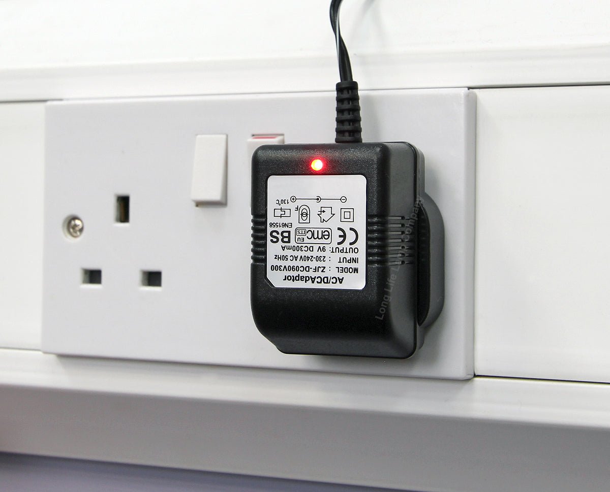 Replacement 9V DC300mA Mains Charger for Rechargeable Flood Lights Torch Battery - Energy Light Bulbs - Free delivery on all orders