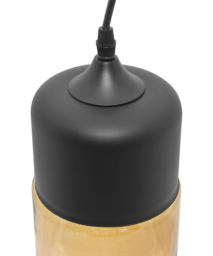 Retro Amber Glass Pendant Hanging Ceiling Light Shade Cylinder Nordic Lamp Holder H3001 - Energy Light Bulbs - Free delivery on all orders