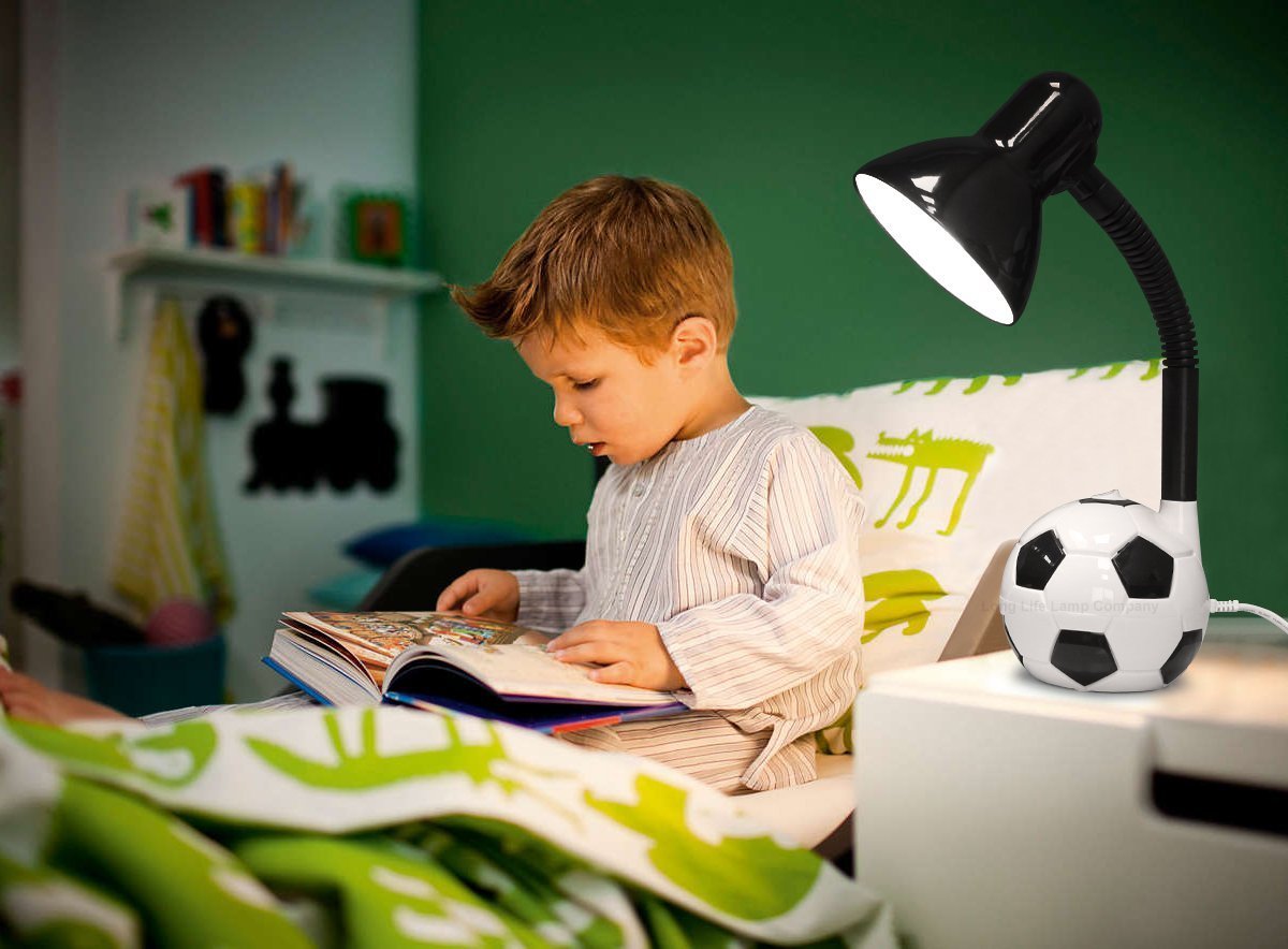 Retro Football Desk Lamp Flexible Black and White - Energy Light Bulbs - Free delivery on all orders