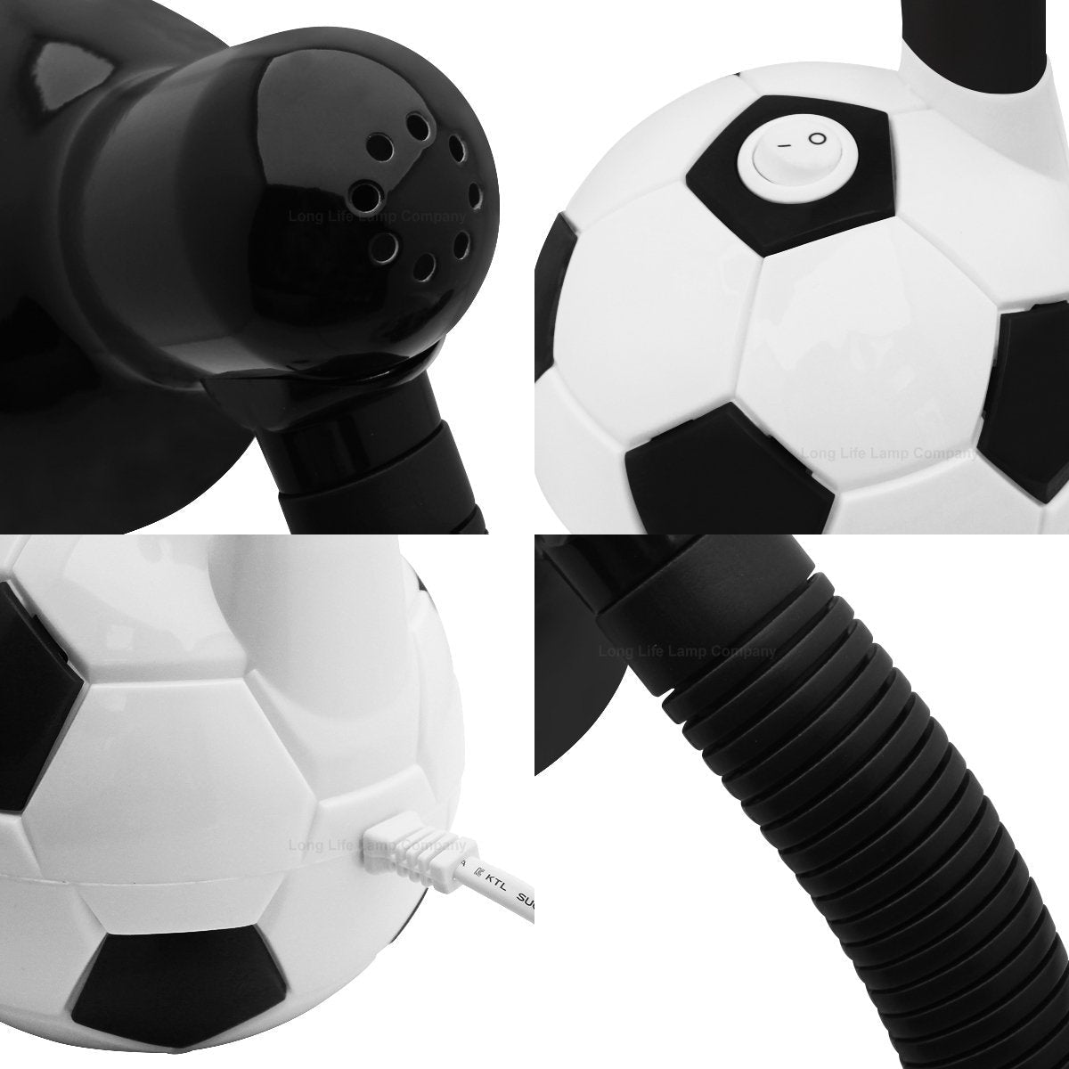 Retro Football Desk Lamp Flexible Black and White - Energy Light Bulbs - Free delivery on all orders