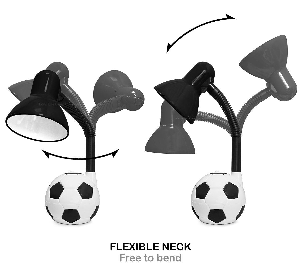Retro Football Desk Lamp Flexible Black and White - Energy Light Bulbs - Free delivery on all orders