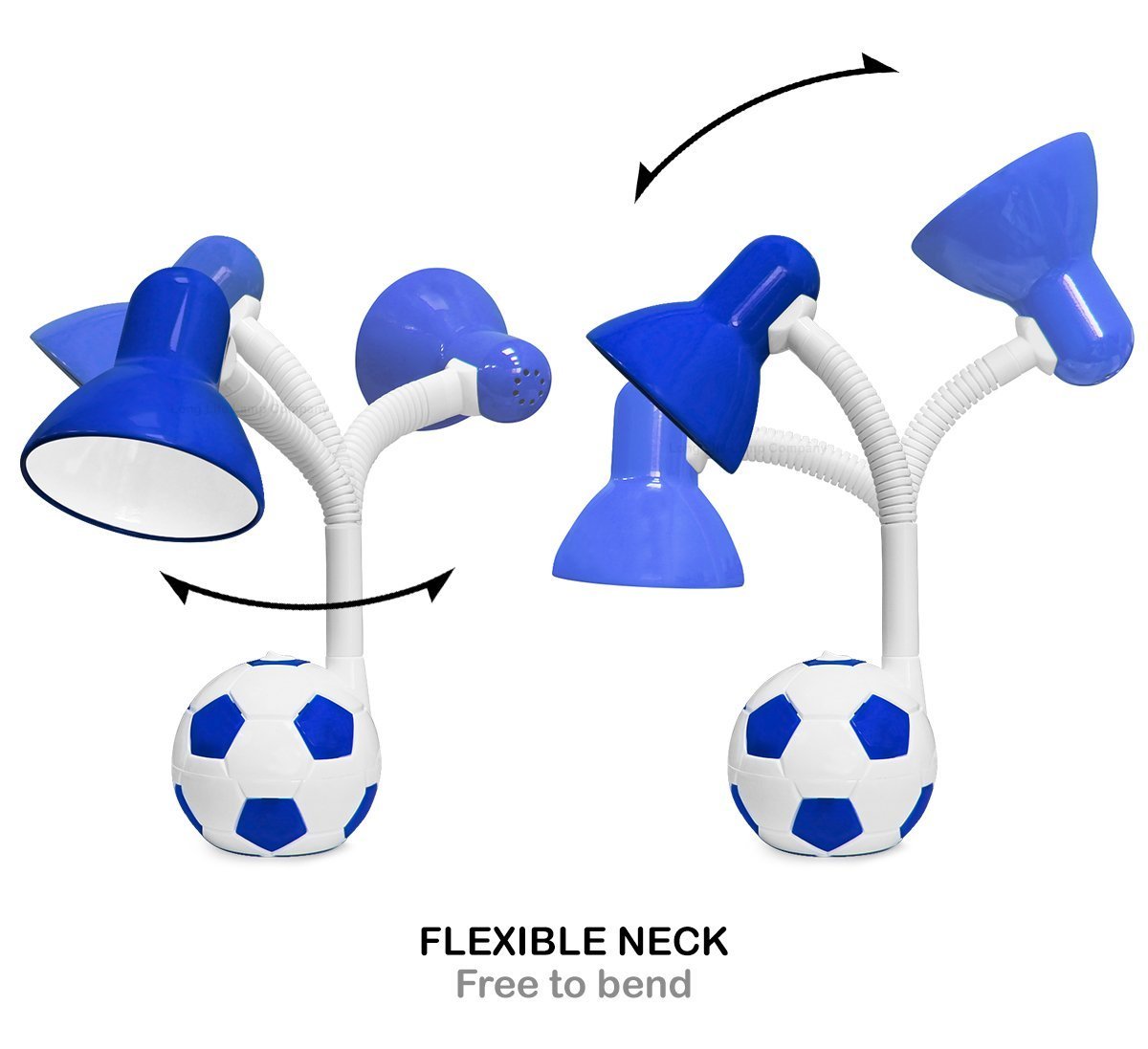 Retro Football Desk Lamp Flexible Blue and White - Energy Light Bulbs - Free delivery on all orders