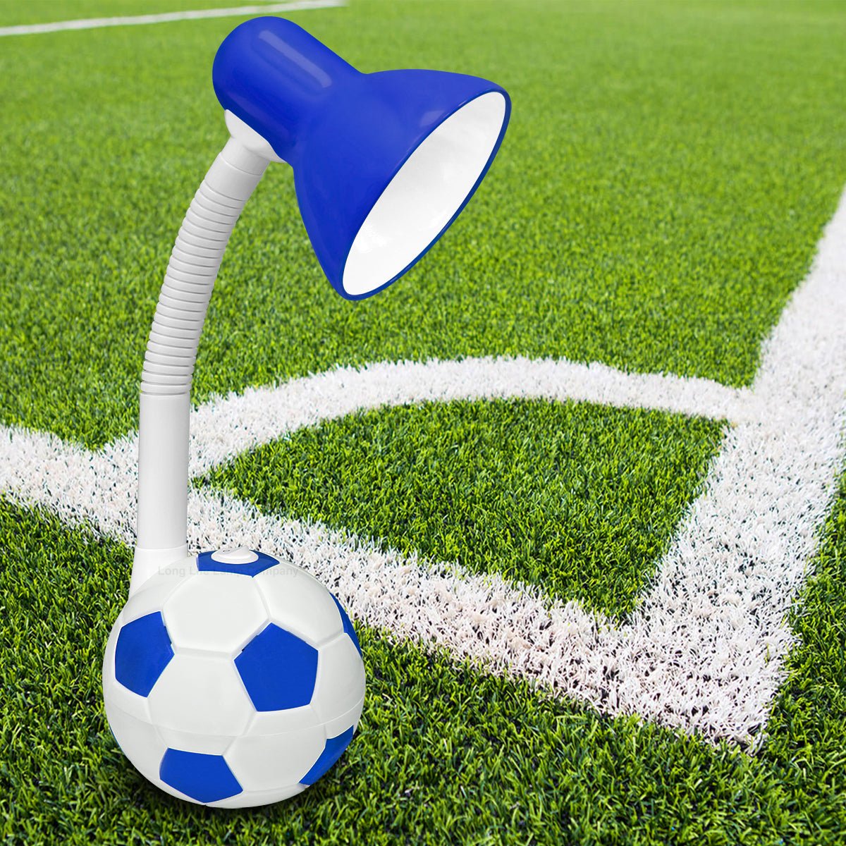 Retro Football Desk Lamp Flexible Blue and White - Energy Light Bulbs - Free delivery on all orders