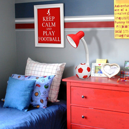 Retro Football Desk Lamp Flexible Red and White - Energy Light Bulbs - Free delivery on all orders