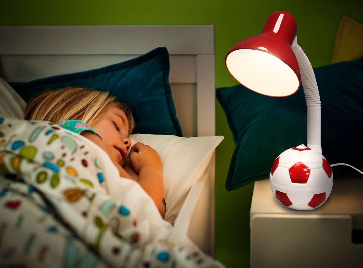 Retro Football Desk Lamp Flexible Red and White - Energy Light Bulbs - Free delivery on all orders