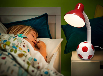Retro Football Desk Lamp Flexible Red and White - Energy Light Bulbs - Free delivery on all orders