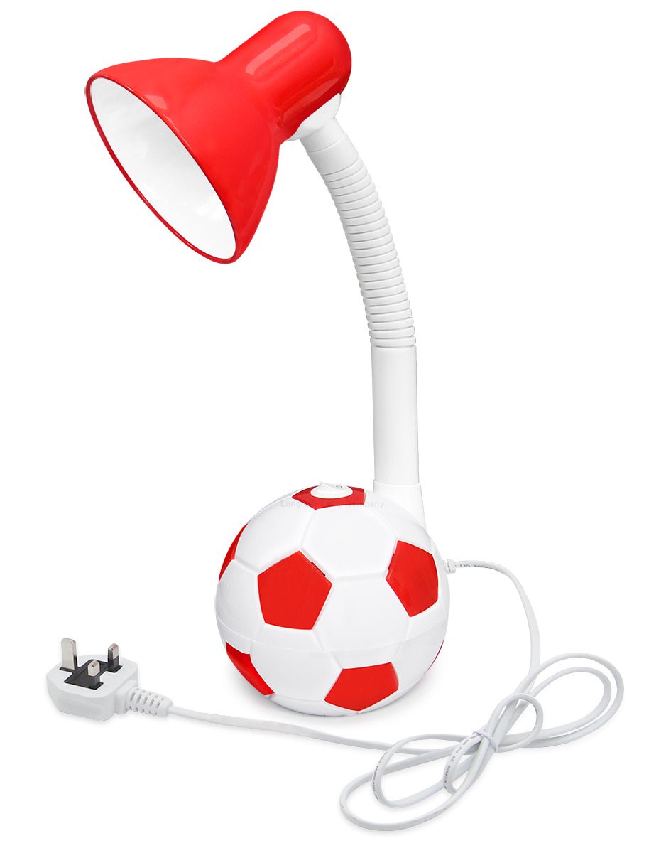 Retro Football Desk Lamp Flexible Red and White - Energy Light Bulbs - Free delivery on all orders