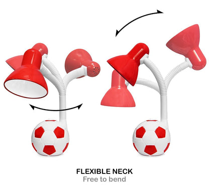 Retro Football Desk Lamp Flexible Red and White - Energy Light Bulbs - Free delivery on all orders