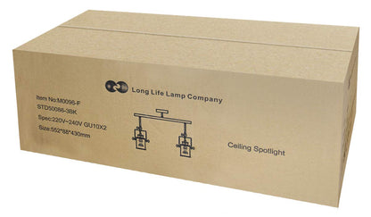 Retro Industrial 2 Way Black Ceiling Spotlight Bar Adjustable - Energy Light Bulbs - Free delivery on all orders