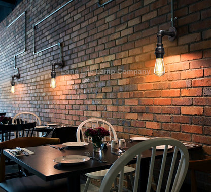 Retro Industrial Water Pipe Vintage Wall Light - Energy Light Bulbs - Free delivery on all orders