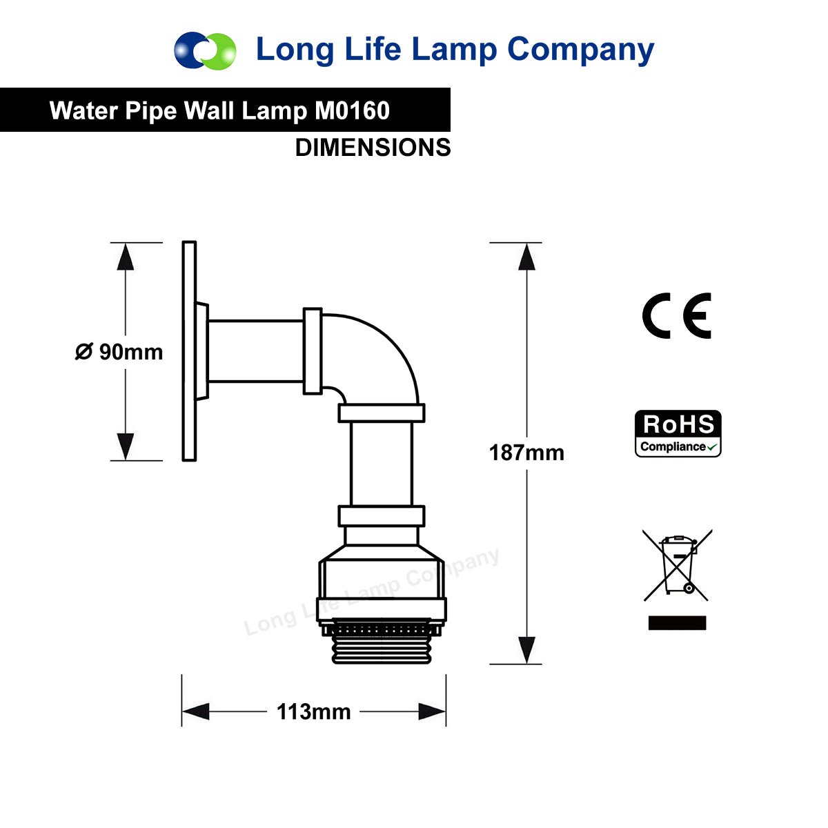 Retro Industrial Water Pipe Vintage Wall Light - Energy Light Bulbs - Free delivery on all orders