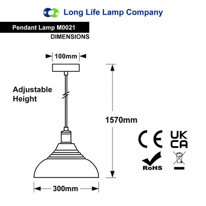 Retro Vintage Dark Blue Ceiling Pendant Light Metal Lamp Shade M0021 - Free delivery on all orders