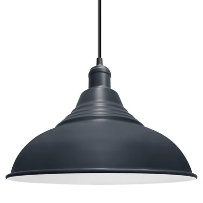 Retro Vintage Ceiling Pendant Light Shade Metal Dark Blue