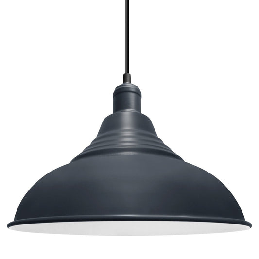 Retro Vintage Ceiling Pendant Light Shade Metal Dark Blue