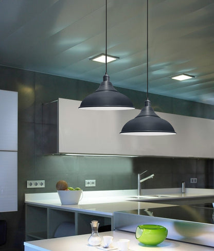 Retro Vintage Dark Blue Ceiling Pendant Light Metal Lamp Shade M0021 - Free delivery on all orders