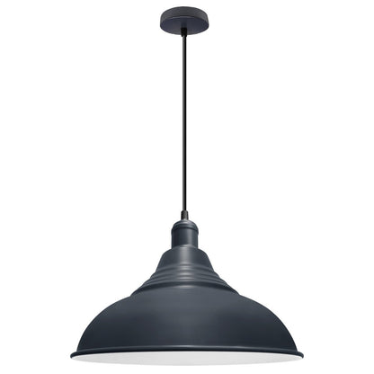 Retro Vintage Dark Blue Ceiling Pendant Light Metal Lamp Shade M0021 - Free delivery on all orders
