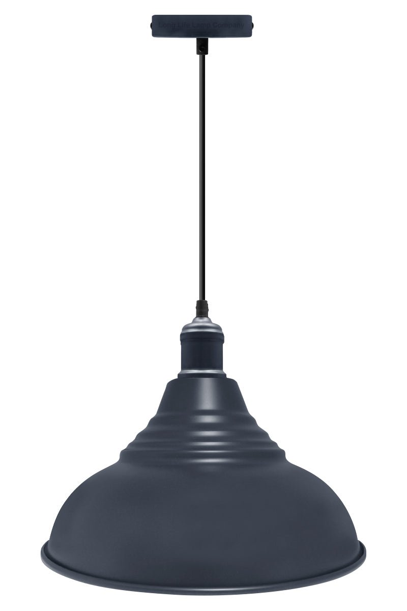 Retro Vintage Dark Blue Ceiling Pendant Light Metal Lamp Shade M0021 - Free delivery on all orders