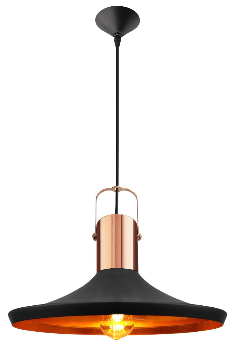 Retro Vintage Industrial Black Metal Hanging Ceiling Pendant Light Shade - Energy Light Bulbs - Free delivery on all orders