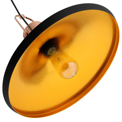 Retro Vintage Industrial Black Metal Hanging Ceiling Pendant Light Shade - Energy Light Bulbs - Free delivery on all orders