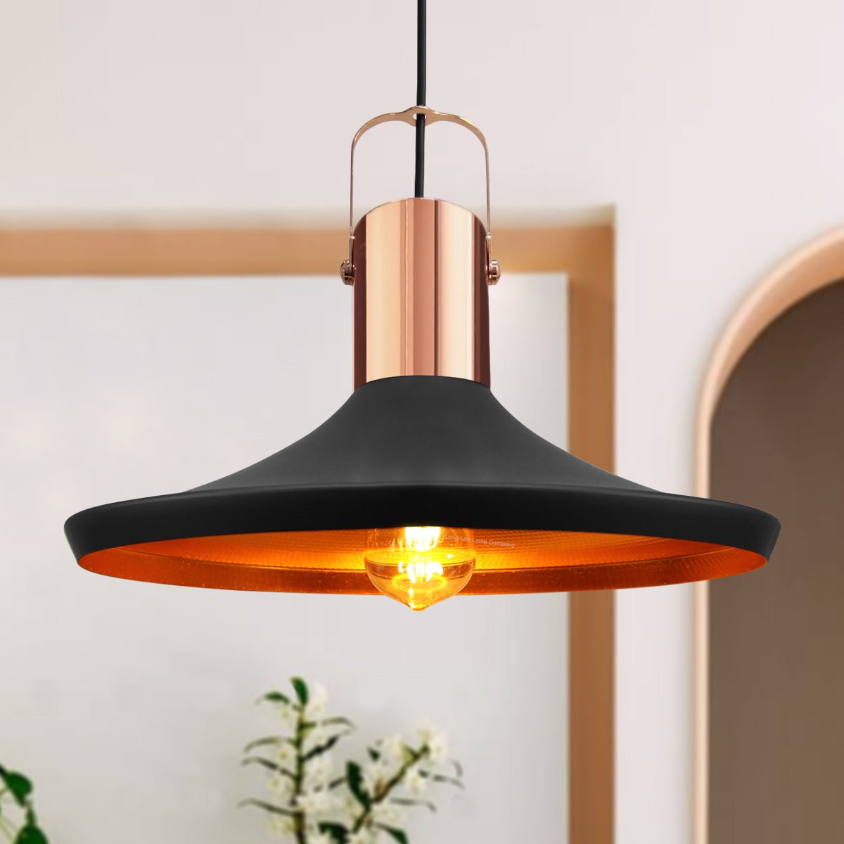 Retro Vintage Industrial Black Metal Hanging Ceiling Pendant Light Shade - Energy Light Bulbs - Free delivery on all orders