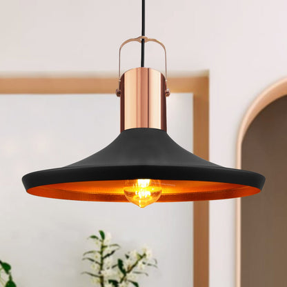 Retro Vintage Industrial Black Metal Hanging Ceiling Pendant Light Shade - Energy Light Bulbs - Free delivery on all orders