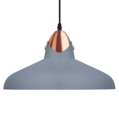 Retro Vintage Industrial Grey Metal Ceiling Pendant Light - Energy Light Bulbs - Free delivery on all orders