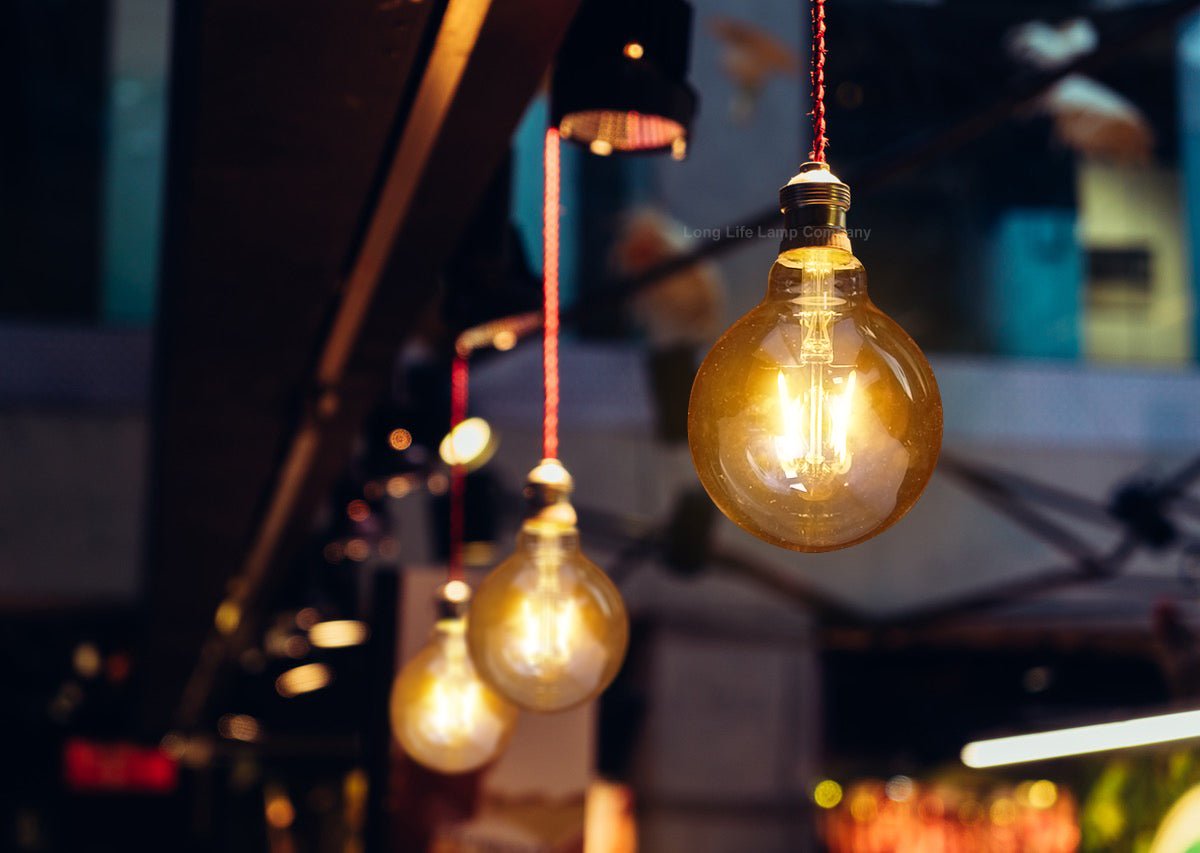 Retro Vintage LED 2w Globe Edison Style Filament Bulb Smoked Gold Glass G95 E27 Edison Screw - Energy Light Bulbs - Free delivery on all orders