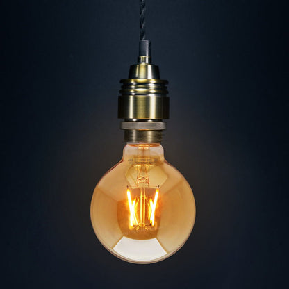 Retro Vintage LED 2w Globe Edison Style Filament Bulb Smoked Gold Glass G95 E27 Edison Screw - Energy Light Bulbs - Free delivery on all orders