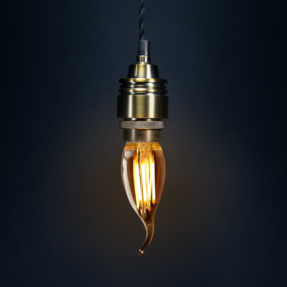 Retro Vintage LED 4w Candle Bulb Smoked Gold Glass E14 Small Edison Screw - Energy Light Bulbs - Free delivery on all orders