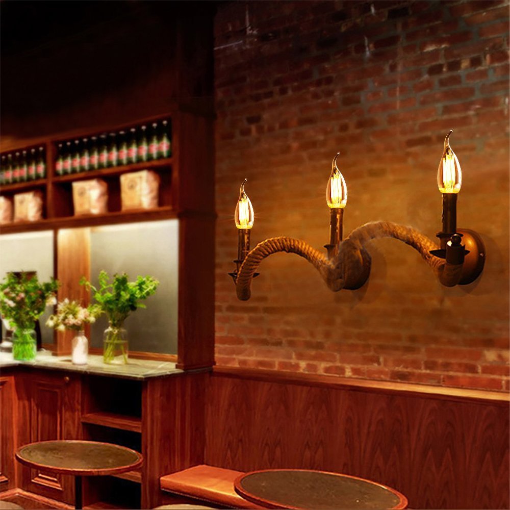 Retro Vintage LED 4w Candle Edison Style Filament Bulb Smoked Gold Glass B22 Bayonet Cap - Energy Light Bulbs - Free delivery on all orders