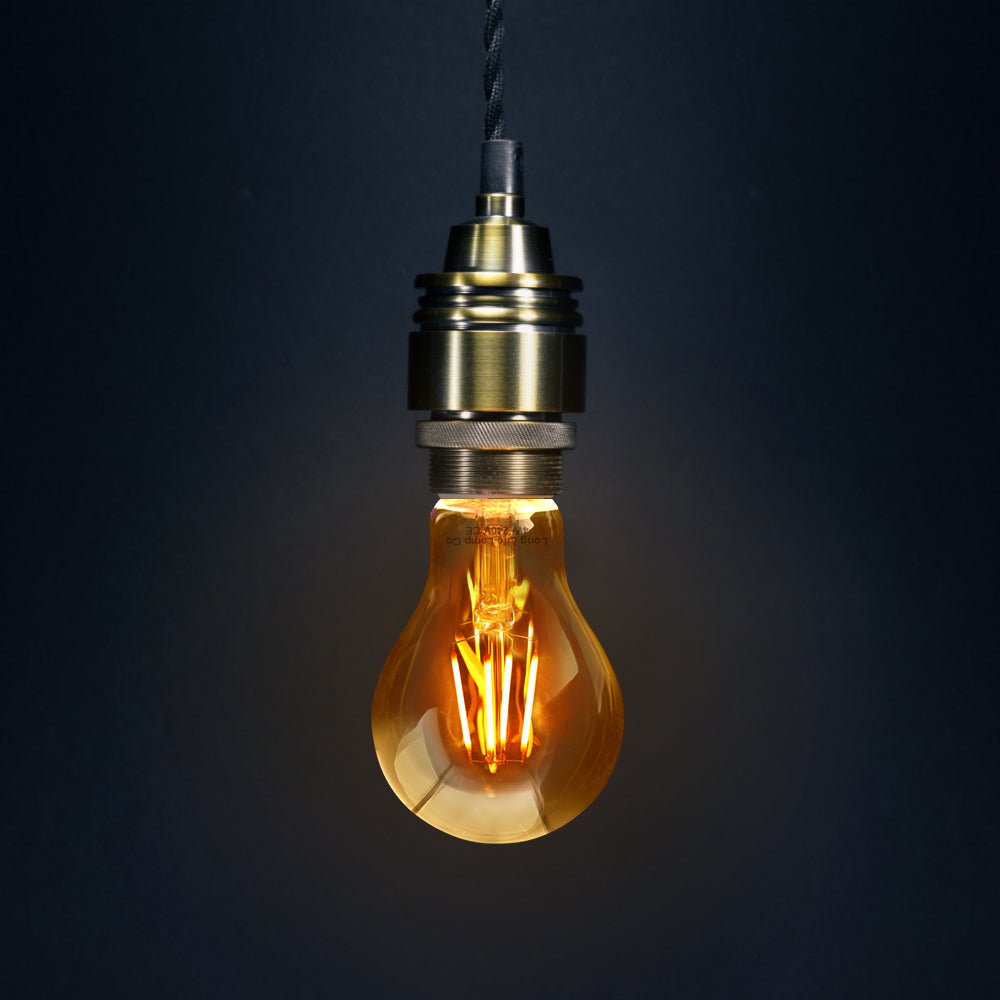 Retro Vintage LED 4w Edison Style Filament Bulb Smoked Gold Glass A60 E27 Edison Screw - Energy Light Bulbs - Free delivery on all orders