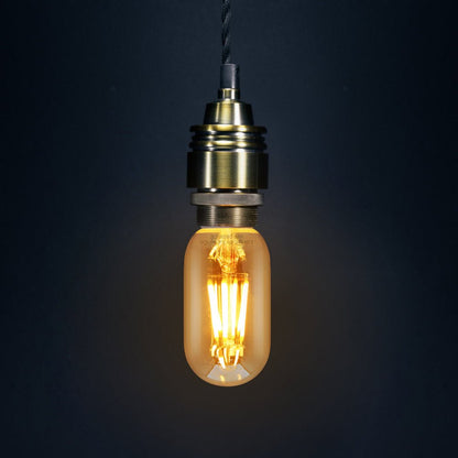 Retro Vintage LED 4W Edison Style Filament Tube Bulb Smoked Gold Glass T45 E27 - Energy Light Bulbs - Free delivery on all orders