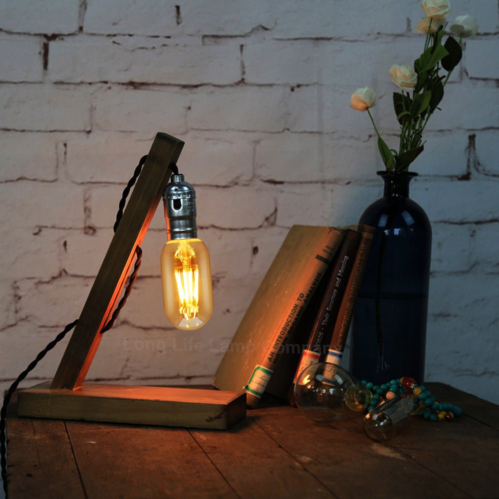 Retro Vintage LED 4W Edison Style Filament Tube Bulb Smoked Gold Glass T45 E27 - Energy Light Bulbs - Free delivery on all orders