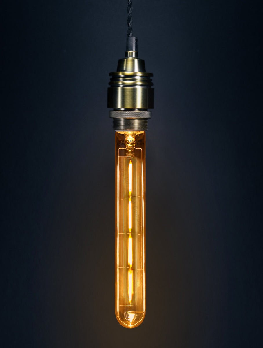 Retro Vintage LED 4w Test Tube Edison Style Filament Bulb Smoked Gold Glass T30 E27 Edison Screw - Energy Light Bulbs - Free delivery on all orders
