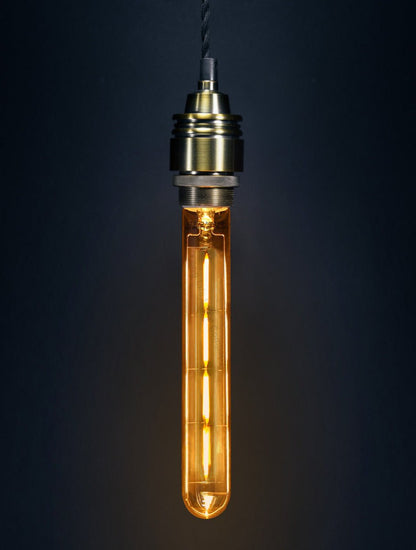 Retro Vintage LED 4w Test Tube Edison Style Filament Bulb Smoked Gold Glass T30 E27 Edison Screw - Energy Light Bulbs - Free delivery on all orders