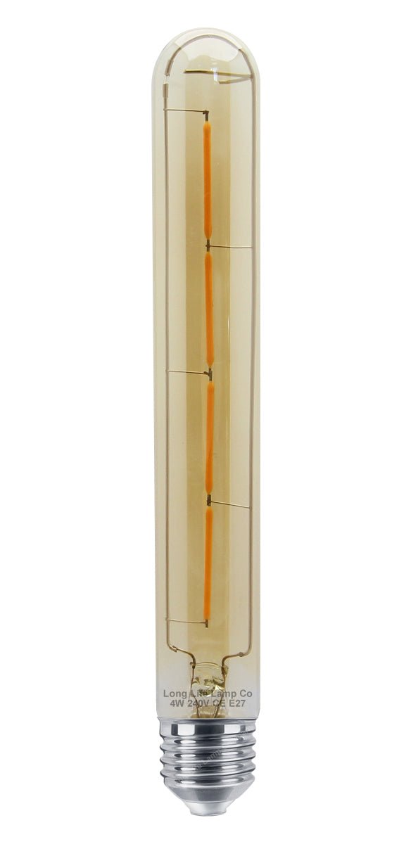 Retro Vintage LED 4w Test Tube Edison Style Filament Bulb Smoked Gold Glass T30 E27 Edison Screw - Energy Light Bulbs - Free delivery on all orders