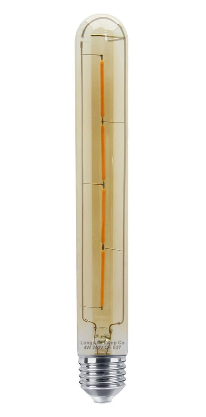 Retro Vintage LED 4w Test Tube Edison Style Filament Bulb Smoked Gold Glass T30 E27 Edison Screw - Energy Light Bulbs - Free delivery on all orders