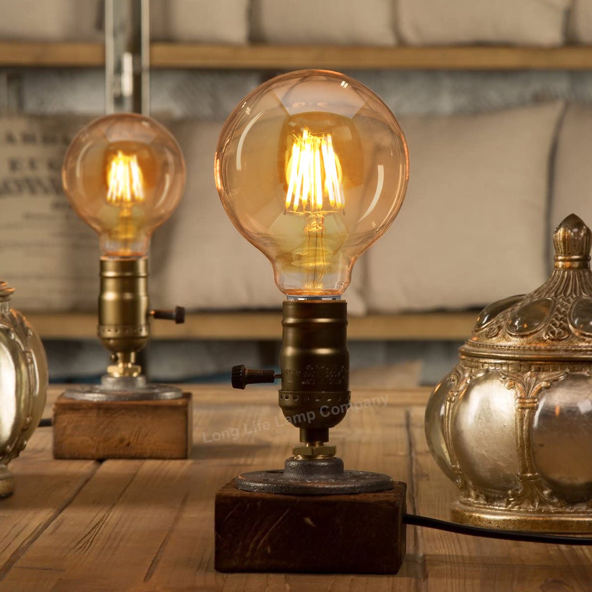 Retro Vintage LED 6w Dimmable Globe Smoked Gold Glass G95 E27 - Energy Light Bulbs - Free delivery on all orders