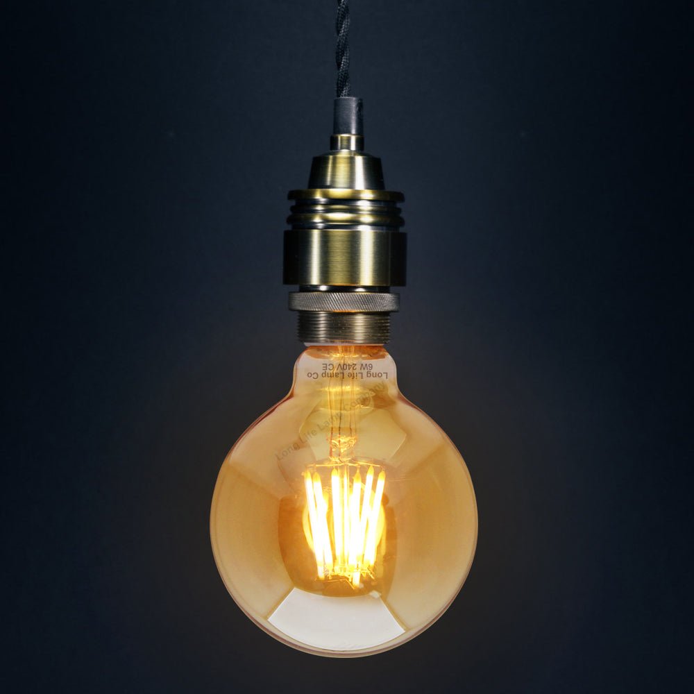 Retro Vintage LED 6w Dimmable Globe Smoked Gold Glass G95 E27 - Energy Light Bulbs - Free delivery on all orders