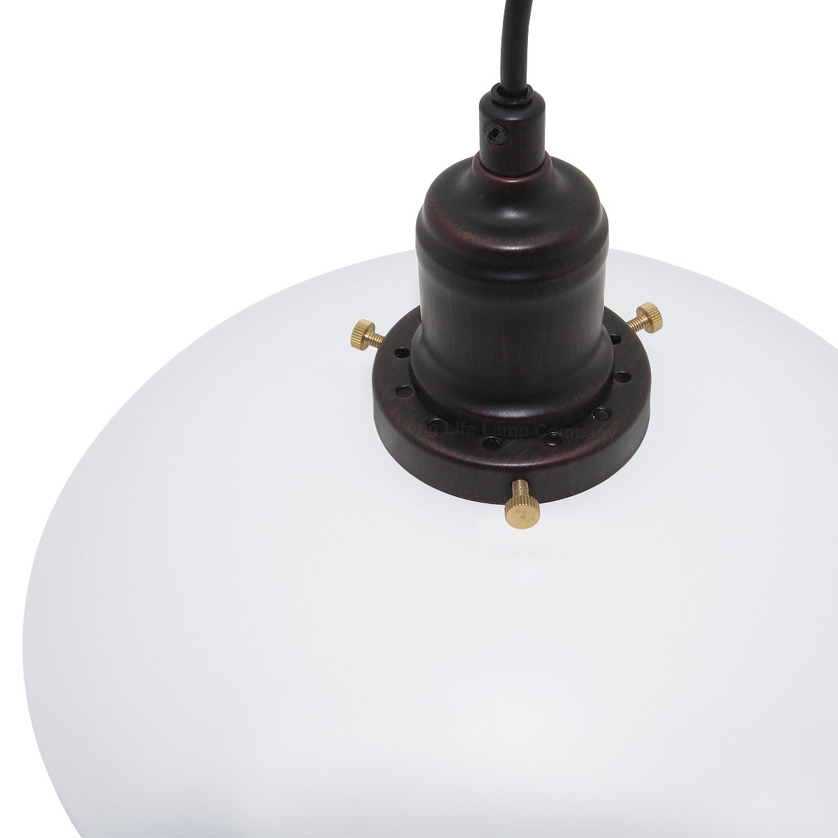 Retro Vintage White Ceiling Light Shade Metal Industrial Hanging Pendant Light Black Fitting - Energy Light Bulbs - Free delivery on all orders