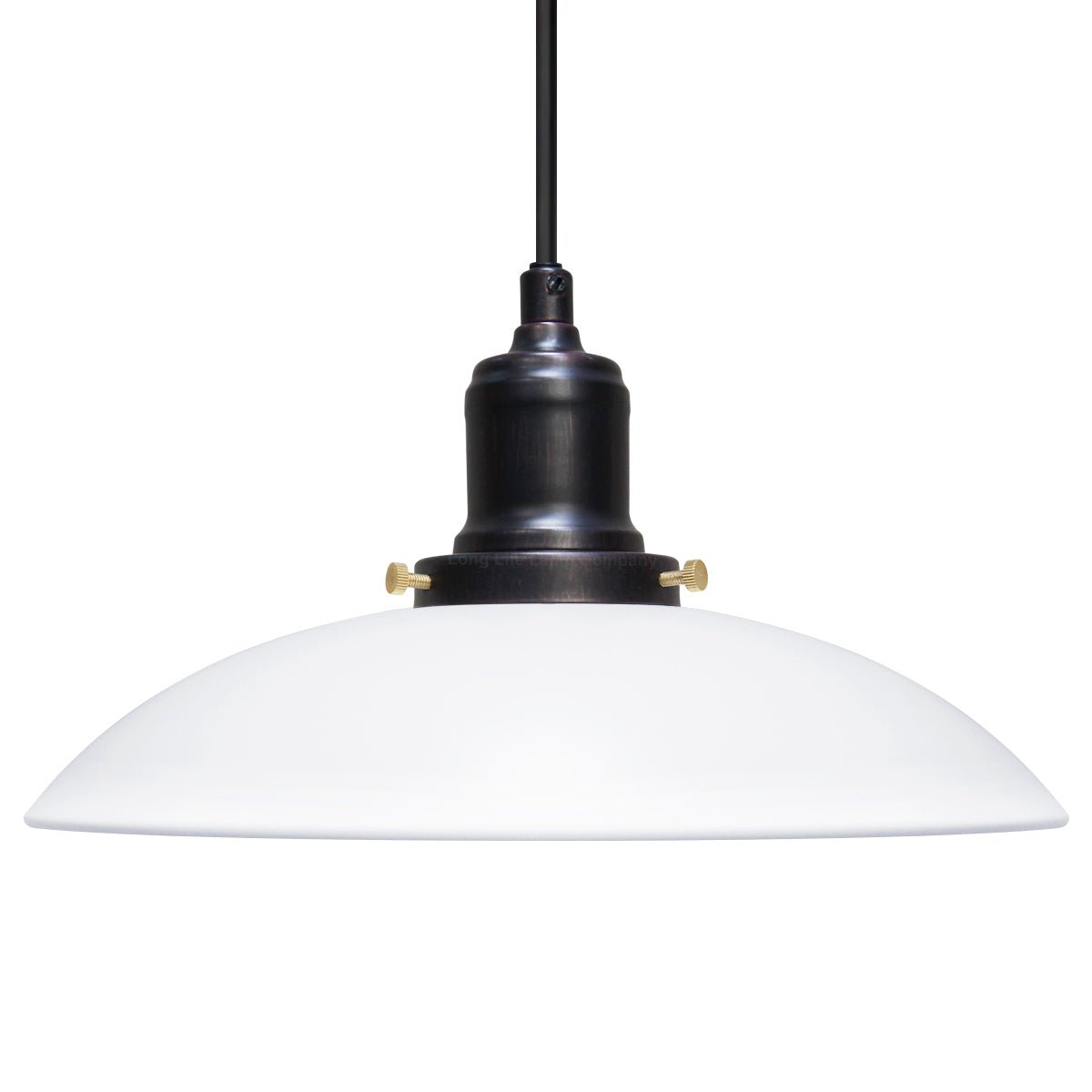 Retro Vintage White Ceiling Light Shade Metal Industrial Hanging Pendant Light Black Fitting - Energy Light Bulbs - Free delivery on all orders