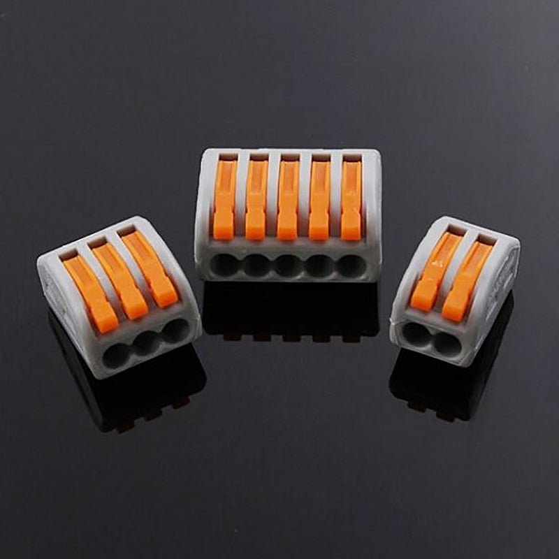 Reusable Spring Wire Connector Terminal Block 2/3/5 Way Clamp - Energy Light Bulbs - Free delivery on all orders