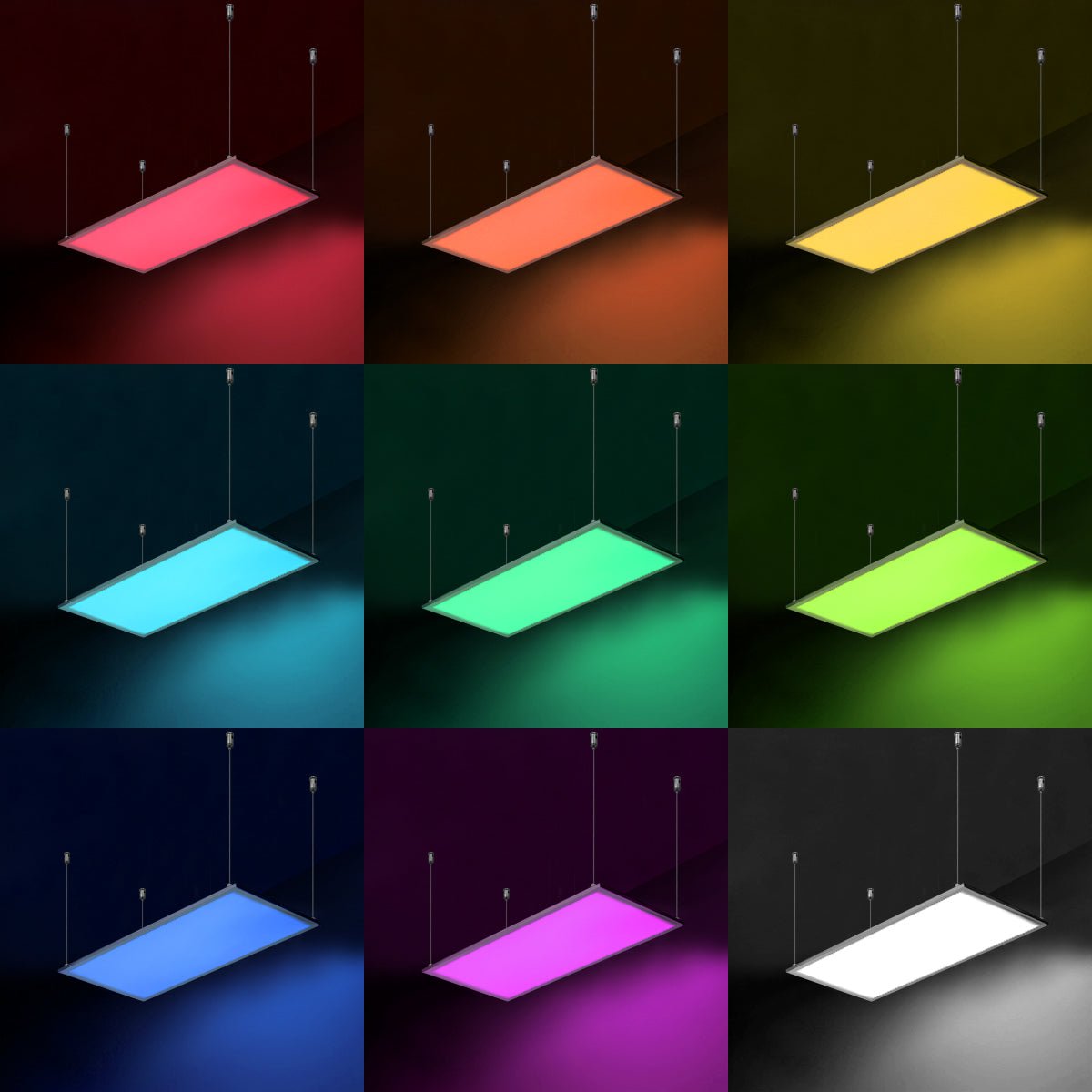 RGB 30w WiFi LED Ceiling Hanging Panel Light Colour Changing 300 x 600 - Energy Light Bulbs - Free delivery on all orders