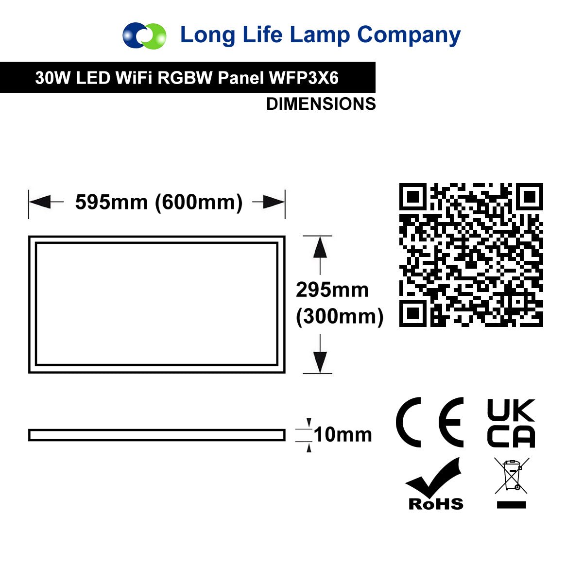 RGB 30w WiFi LED Ceiling Panel Colour Changing Recessed 300 x 600 - Energy Light Bulbs - Free delivery on all orders